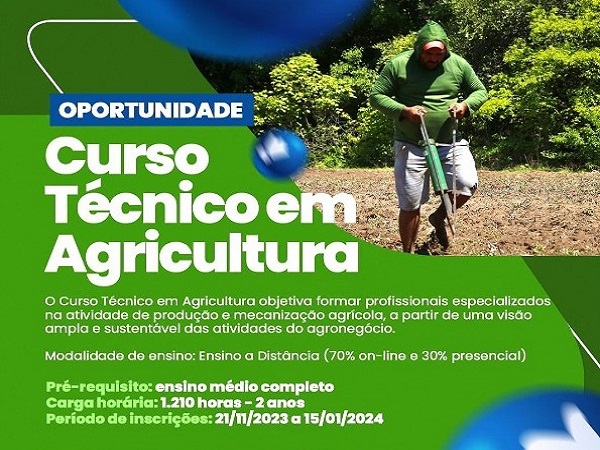 Em parceria com o SENAR, Prefeitura oferece gratuitamente Curso Técnico em Agricultura