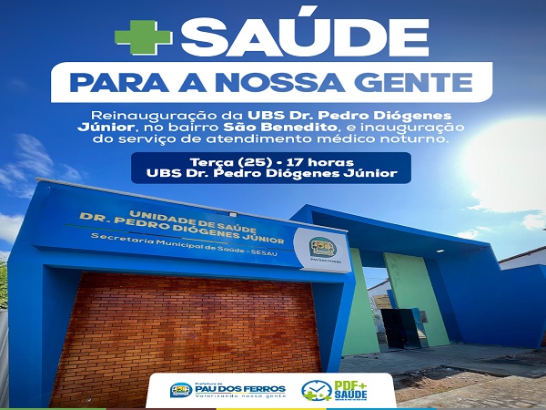 Após reforma, UBS do São Benedito passa a funcionar na semana até 22h e em horário especial aos sábados e domingos