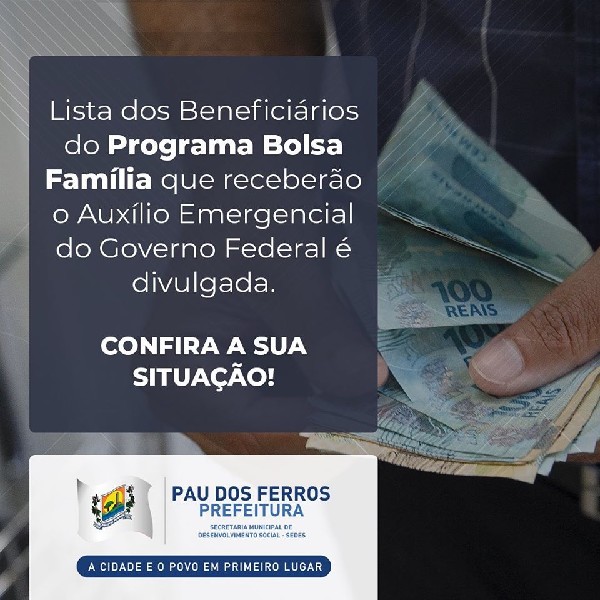 215 NOVOS BENEFICIÁRIOS DO BOLSA FAMÍLIA EM ACARAÚ